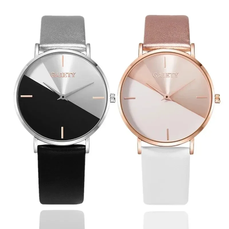 Moda senhoras relógio para mulheres relógios de quartzo cor dupla relógios de pulso femininos elegantes amantes relógio 2024 pulseira reloj