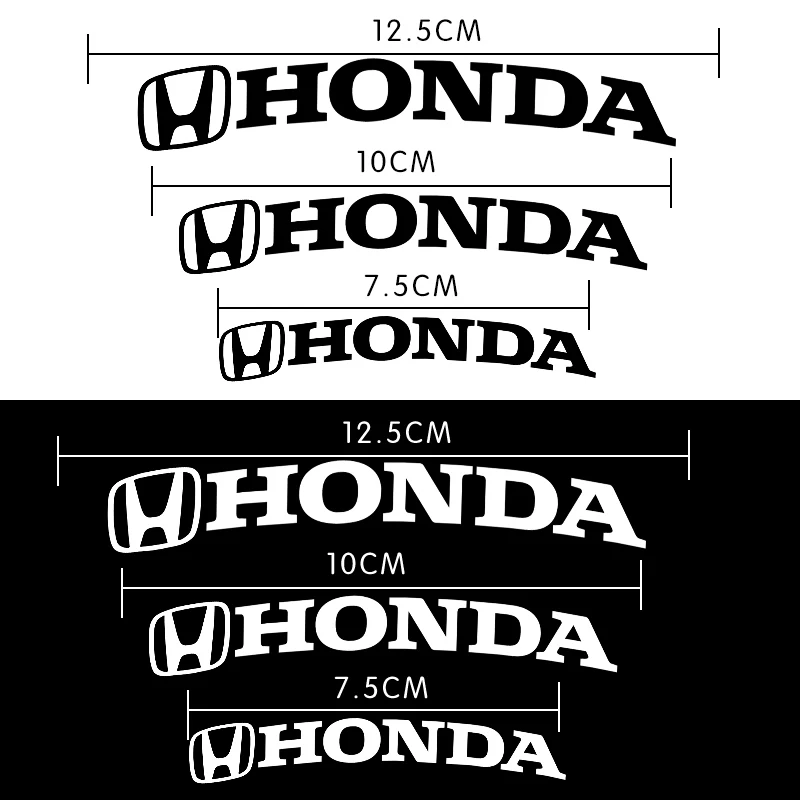 6pcs Car Brake Caliper Sticker PVC Decor Decals For Honda Fit Jazz GK5 Civic Type-R CRV Pilot Accord Insight Spirior City HRV