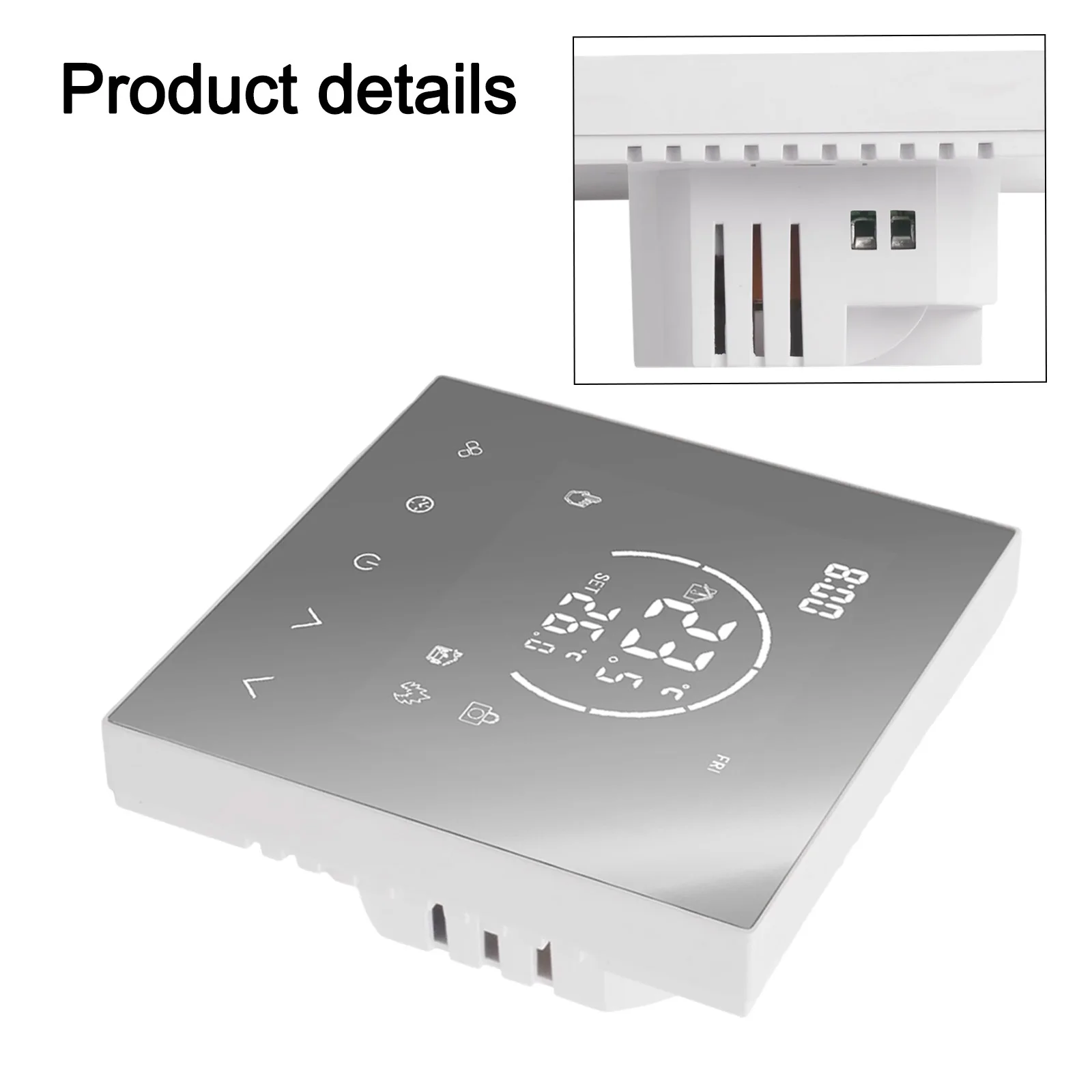 Programmable Electric Thermostat Featuring Intuitive Design Temperature Lag Settings and Child Lock Functionality
