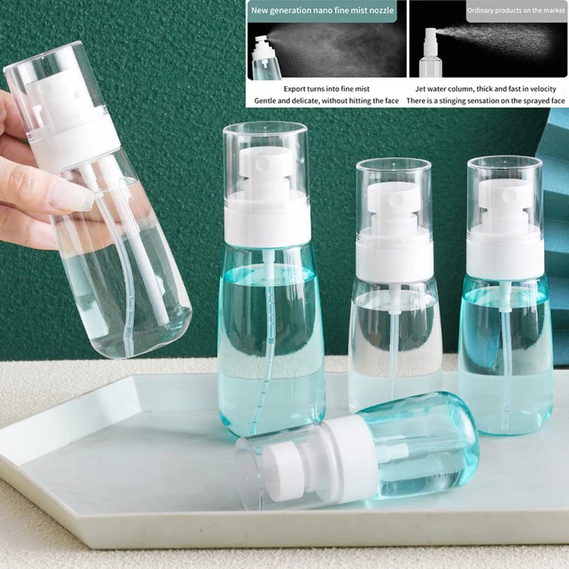 المحمولة 30/60/100 مللي زجاجات إعادة الملء البلاستيك الشفاف رذاذ عطر زجاجة رذاذ فارغة صغيرة إكسسوارات السفر