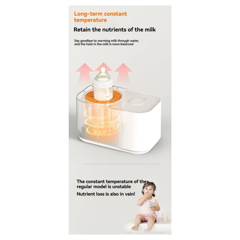 AS96-USB 플러그인 절연 분유 믹서, 일정 온도 유지 우유병 셰이커, 아기 분유, 지능형 스마트 기기