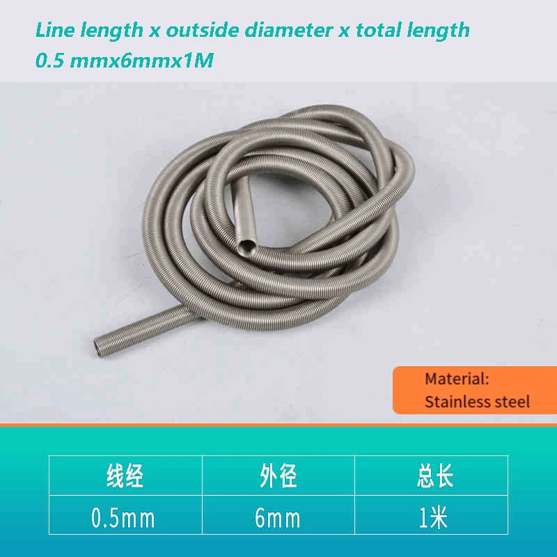 2/10PCS Wire 0.4mm 0.5mm 3mm 3.5mm 4mm~7mm 1 meter Stainless Steel Tension Spring Extension Spring Out Dia 3-7mm