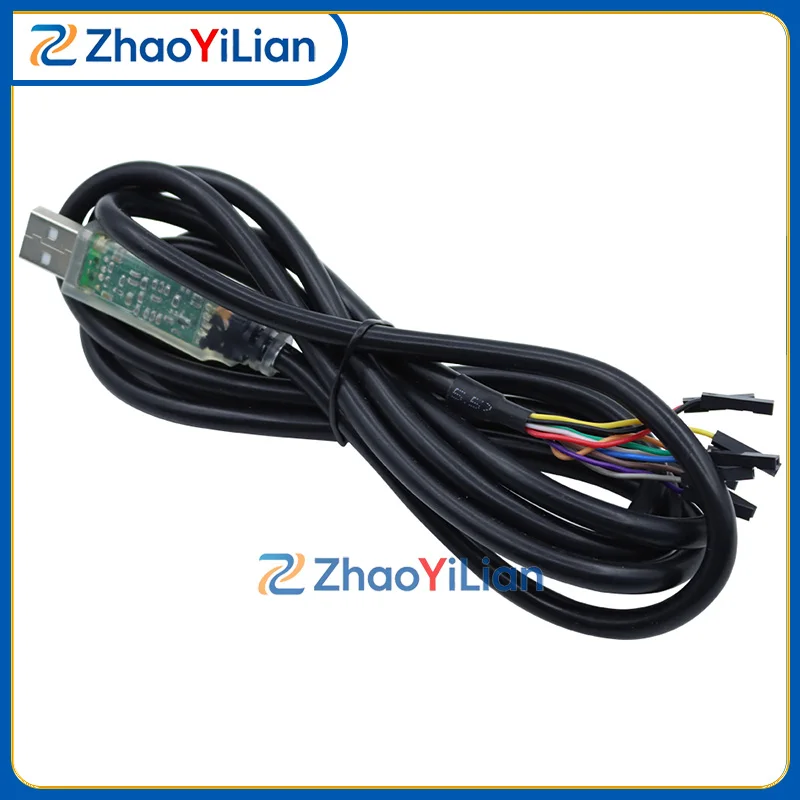 For C232HD‑DDHSP‑0 USB To UART Smart Cable 10‑Core Pigtail Wire 3.3V Serial Debug Cable