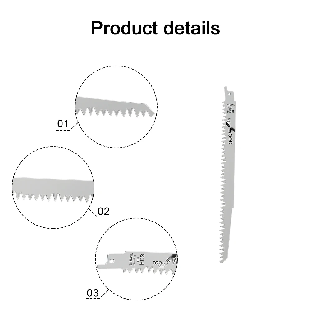 

For Plywood ForWooden Board Reciprocating Saw Blade Jig Blade Silver 1 2mm Thickness BI Metal For Fast Cutting