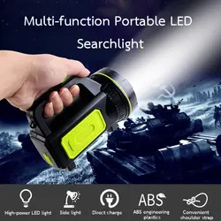 Strong light rechargeable multifunctional high brightness led flashlight rechargeable portable searchlight outdoor household