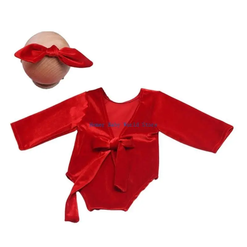 B2QD حديثي الولادة التصوير الدعائم أغطية الرأس رومبير عيد الميلاد زي استحمام الطفل هدية