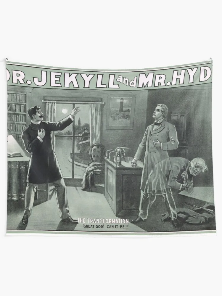 Rare Dr. Jekyll and Mr. Hyde Transformation Poster Tapestry Funny Tapestry