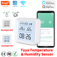 Tuya WIFI Temperature Humidity Sensor Hygrometer Thermometer Smart Home Backlight Smart Life Support Alexa Google Assistant