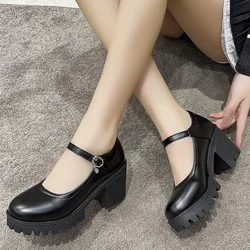 Women heels mary janes platform Lolita shoes on heels Pumps Women's Japanese Style Vintage Girls High Heel shoes for women