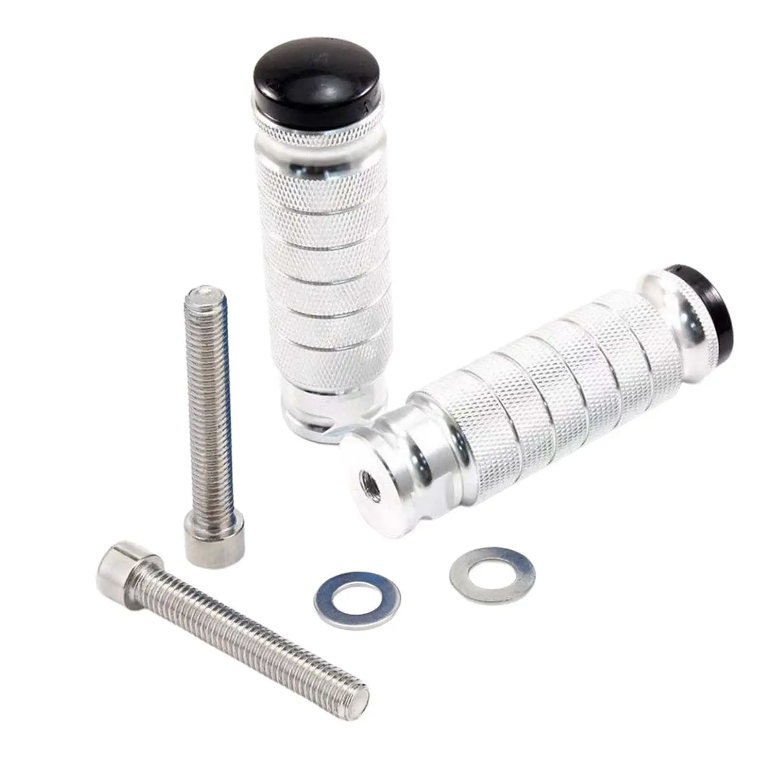 

2 Pieces Motorcycle Rear Footrests M8 Replace Parts Aluminum Rearset Footpeg