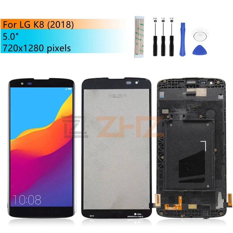 

For LG K8 2018 LCD Display Touch screen Digitizer Assembly With Frame X210 Display For LG K9 Screen Replacement Repair Parts