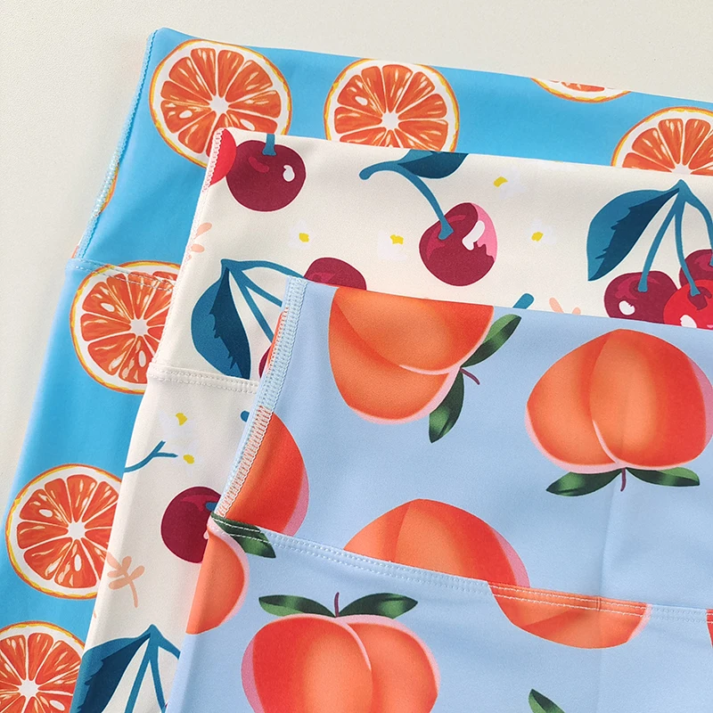 ผู้หญิงโดปามีนพิมพ์กางเกงขาสั้นโยคะแห้งเร็วยืดสูงออกกําลังกายการฝึกอบรมกีฬากางเกงขาสั้น