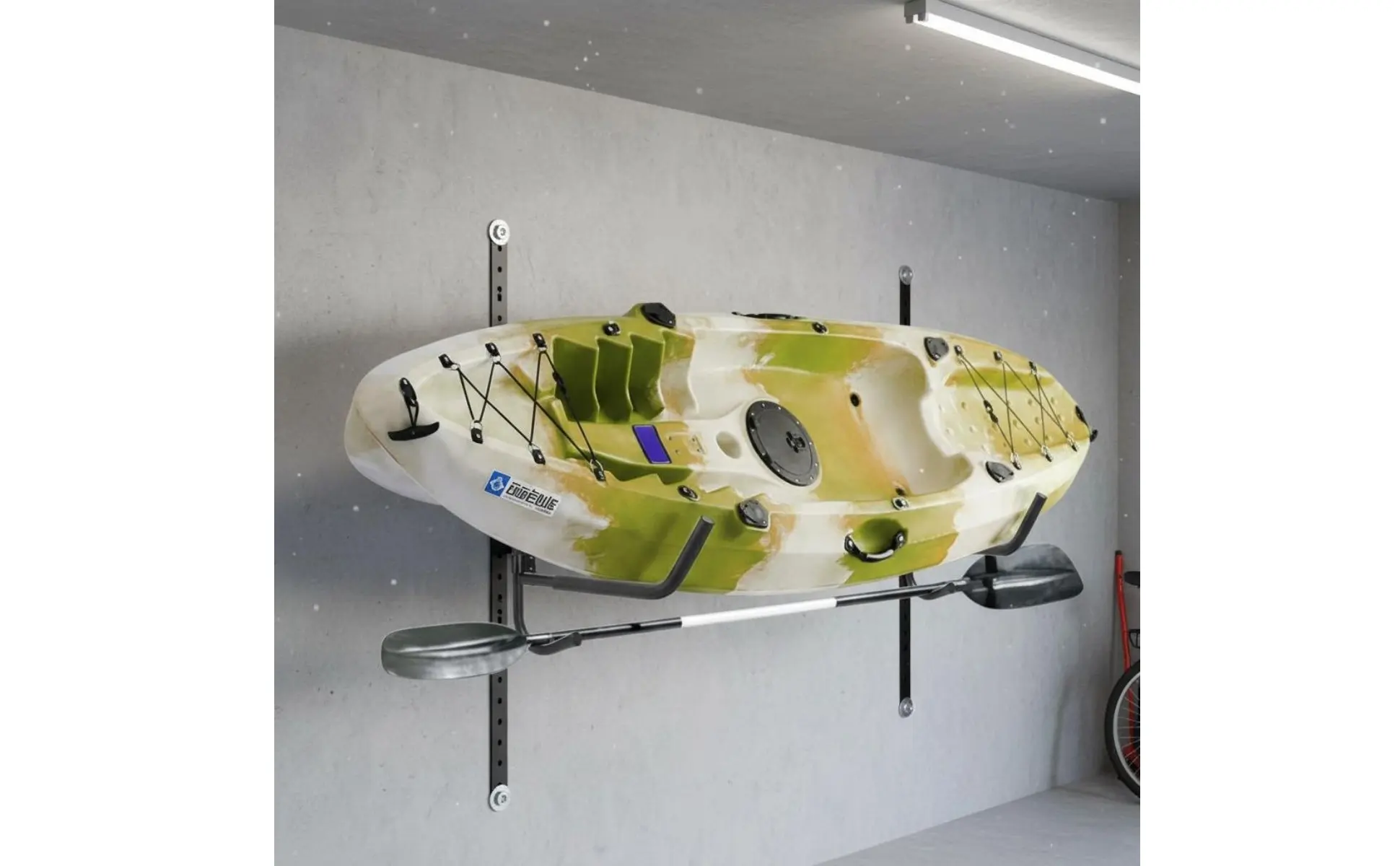 Rotating Kayak Rack Detachable Paddle Boat Wall Hanger Kayak Wall Mount Sturdy Paddle Boat Hanger Scratch Resistant for Garage