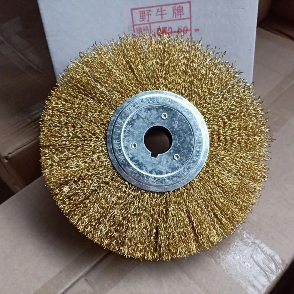 

1Pcs: 8 inch 200mm parallel steel wire wheel polishing wheel for metal grinding, polishing and rust removal Wire brush