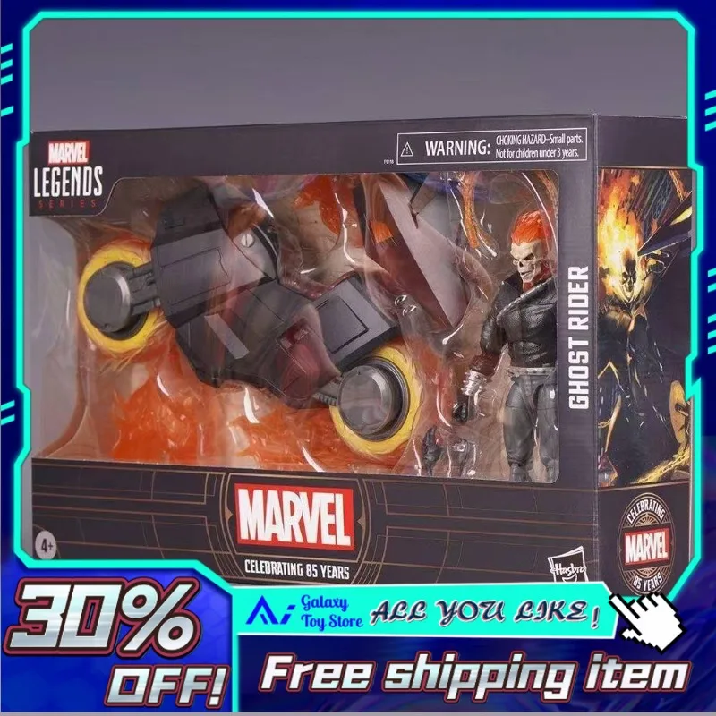 

6-inch Marvel 85th Anniversary Ghost Rider & Hell Cycle Set Marvel Legends Articulated Action Figure Boxed Collectible for Fans