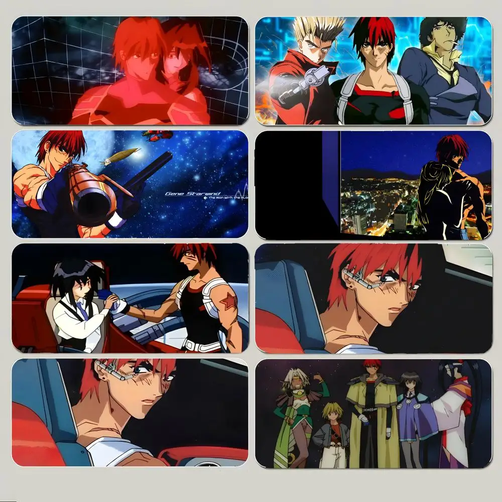 Classic Sci Fi Anime O-Outlaw Star Gene Starwind Mouse Pad Large Gaming Mousepad with Thick Stitched Edge Non-Slip Desk Mat