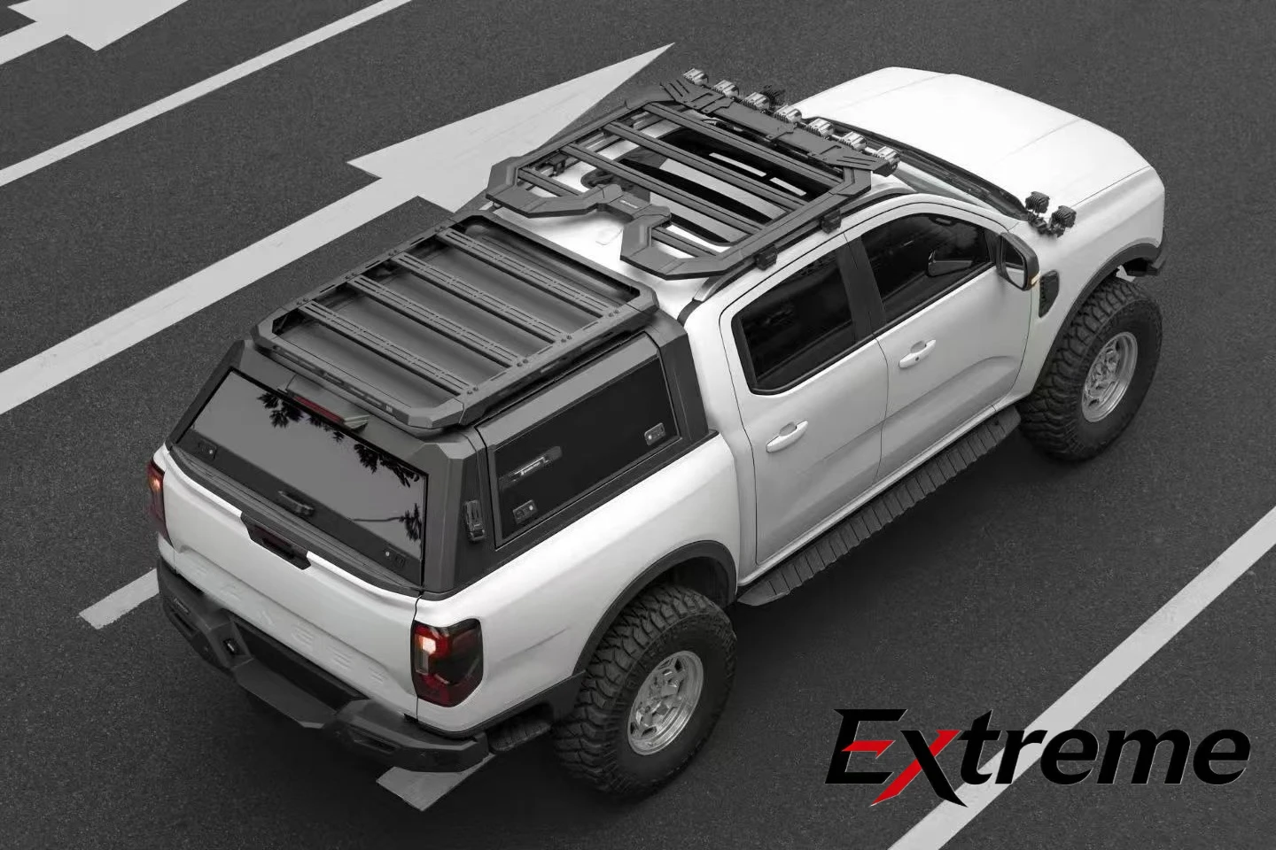 4X4 Off Road Ute Canopy Carbon Steel HardTop Truck Camper Canopy Bed Cover for Ford Ranger T9 Pickup