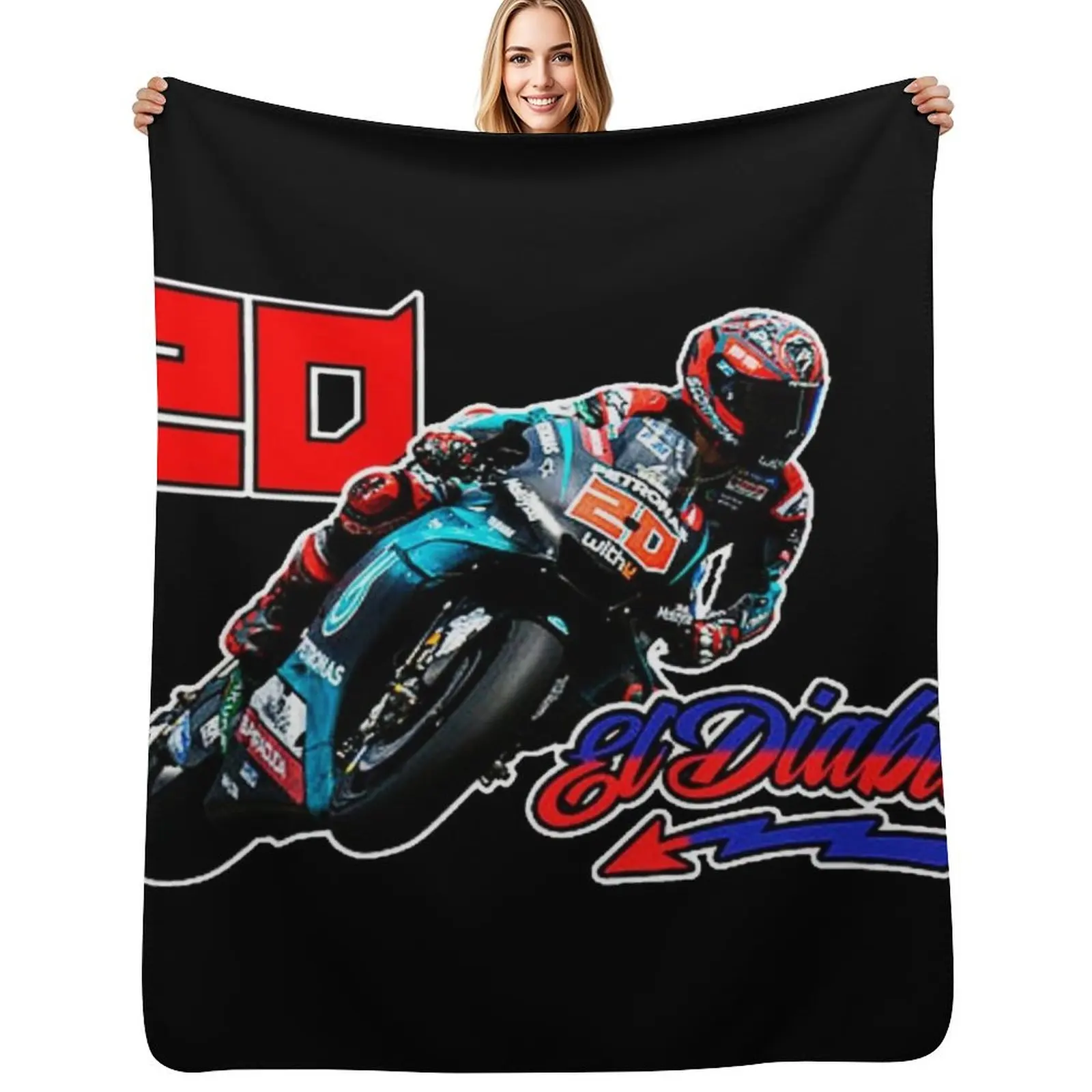 

Quartararo Throw Blanket Portable Lightweight Blanket for Travel Camping