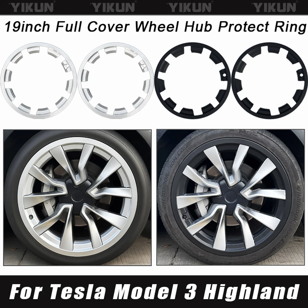 

Защитная крышка колеса для Tesla Model 3 Highland 19-дюймовая защита ступицы колеса, защитные накладки на обод, аксессуары из АБС-пластика, внешняя крышка 2025