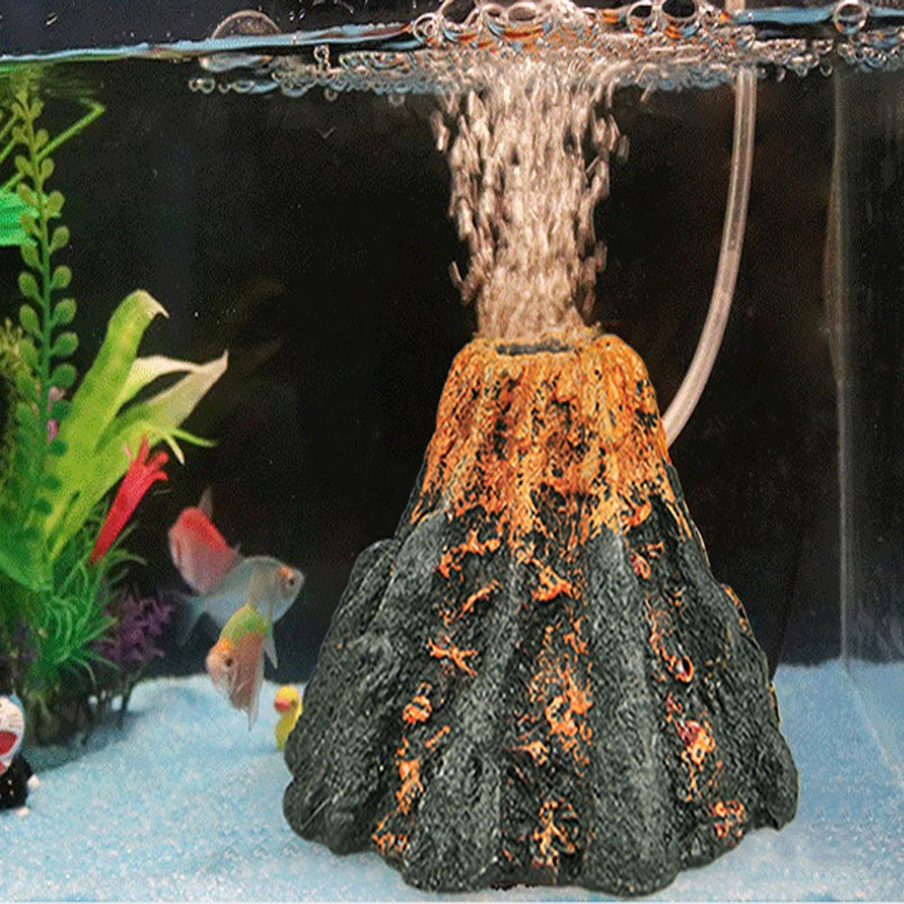 Fish Tanks Landscaping Simulation Volcano Aquarium Accessories Rockery Aerator For Aquarium Pump Bubble Stone Oxygenation 2026