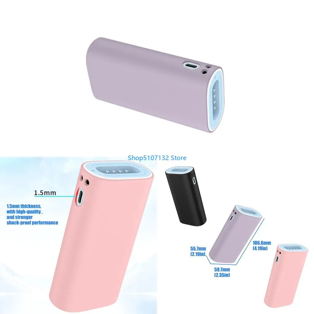 87HD Protective Case for CP13 Power-Pin Powerbank 33W 10000mAh Soft Silicone Sleeve with Open Port Access Easy Grip for Daily