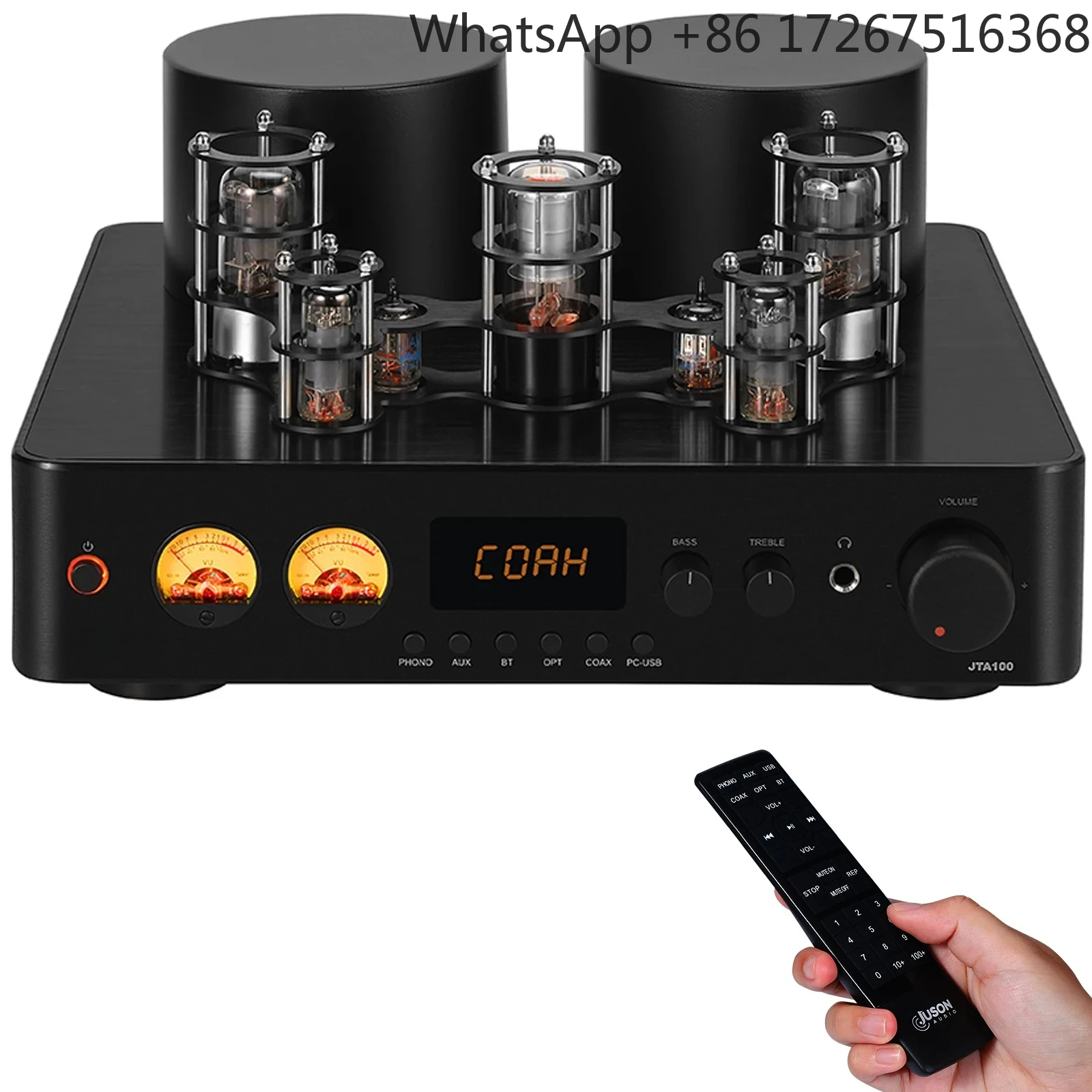 

Juson Audio JTA100 200W Tube Amplifier Vacuum Valve BT5.0 Hifi Stereo USB RCA Opt Remote Phono Headphone 2.1CH for Turntables