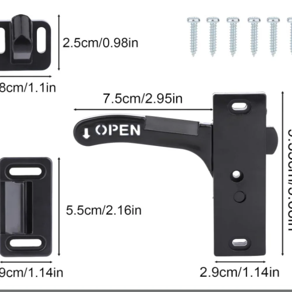 Reliable RV Screen Door Handle Latch Set Plastic Access Lock For Motorhome Travel Trailer External Entry Upgrades