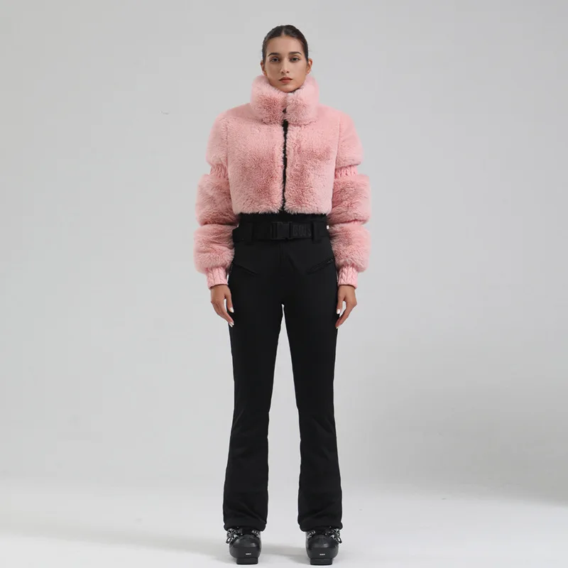 Neue Frauen Schlank Skifahren Overall Schneefeld Wasserdichte Erwachsene Ski Kleidung Weibliche Winter Outdoor Sport Anzug Warme Dicke Schnee Trainingsanzug – Detail 20