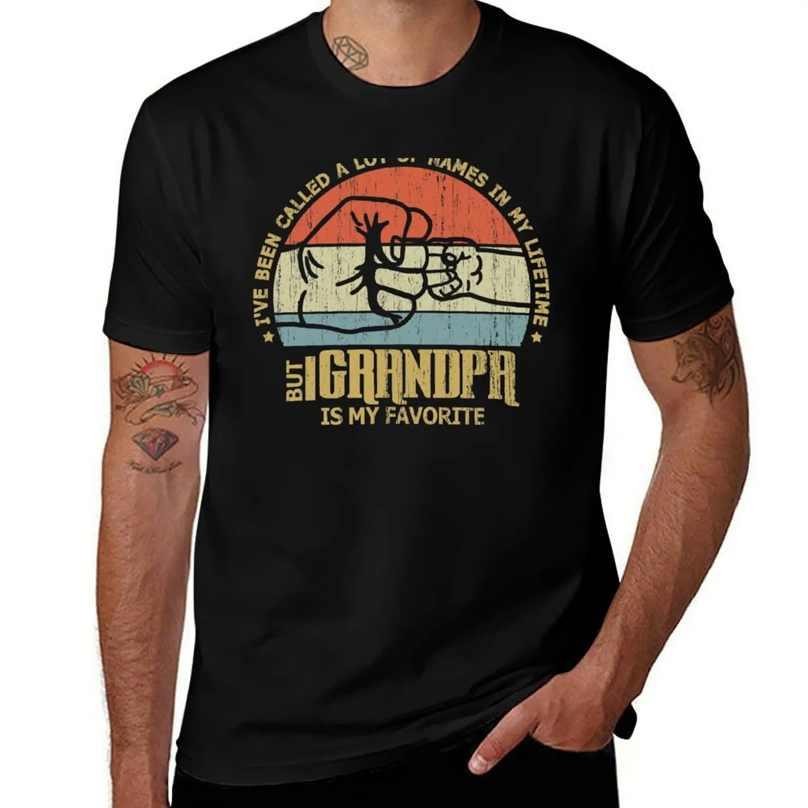 Grandpa Is My Favorite - Gift for Grandpa Grandpa Fathers Day Gift T-Shirt graphics designer t shirt men