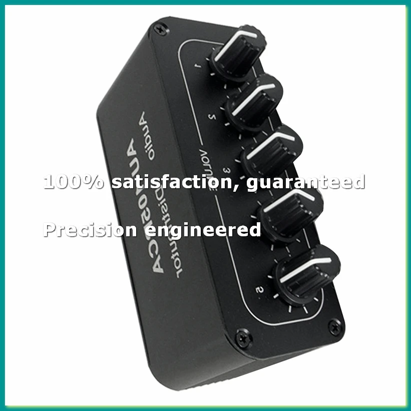 5CH Audio Distributor Stereo Audio Mixer 1 Input 5 Output Splitter for Power Amplifier Active Audio-A82Z