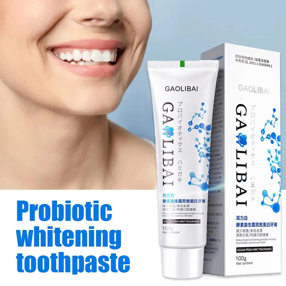 Creme dental Enzyme Creme dental, Probióticos Clareadores, Prevenção Oral Dentária, Removedor de Odor, Periodontite, Respiração Freshens, S T3m7, 100ml