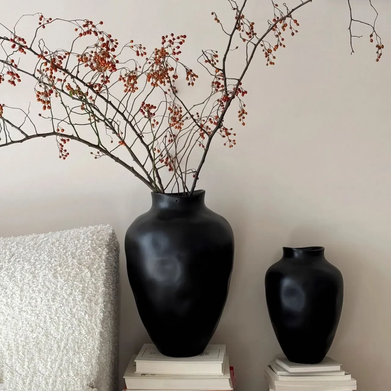 French ceramic vase light luxury flower arrangement ornament high-end niche living room home decoration vase ceramic
