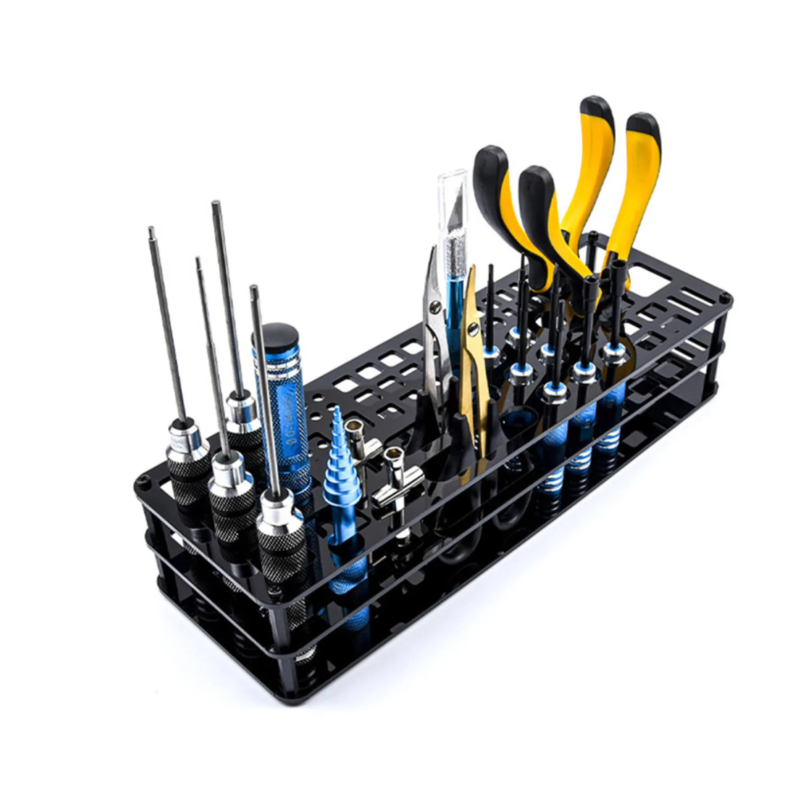 Chave de Fenda Storage Rack Holder Organizador para Hex Cross Screw Driver Kit de Ferramentas rc 63 Furos sem Ferramentas
