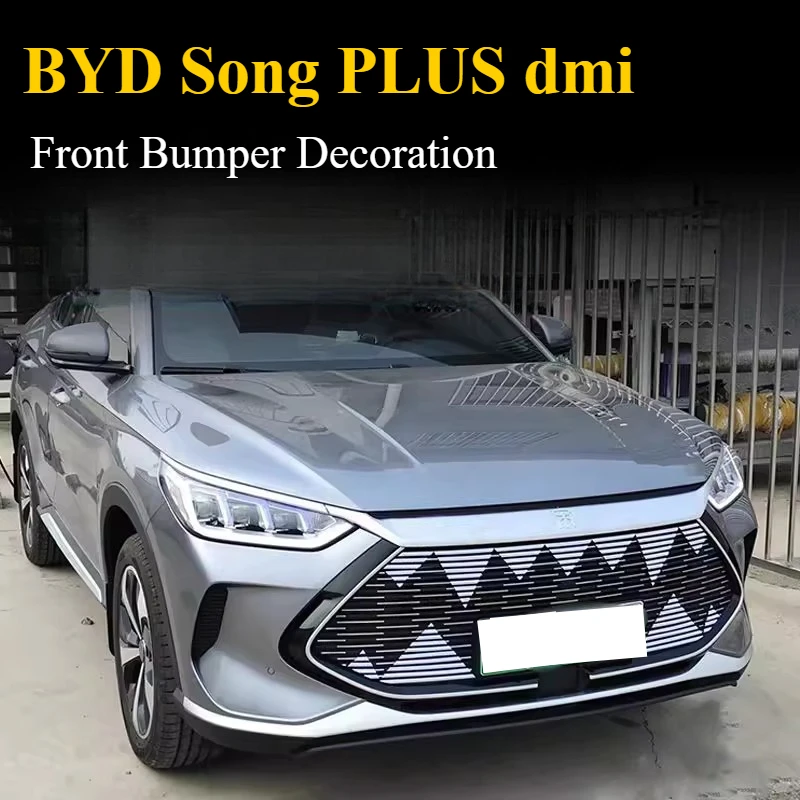 

For BYD Song PLUS DM-i Dragon Teeth Grille Trim – Shark Tooth Style ABS Front Grille Cover with Design & Anti-Corrosion Coating