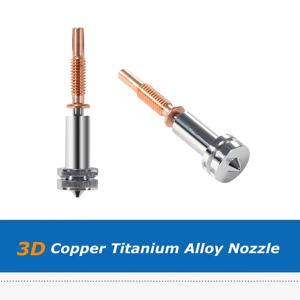 

1pc 0.4mm Printing Nozzle Copper Titanium Alloy Nozzle All-in-one Nickel Plated for Rev Series Extruder Hotend 3D Printer Part