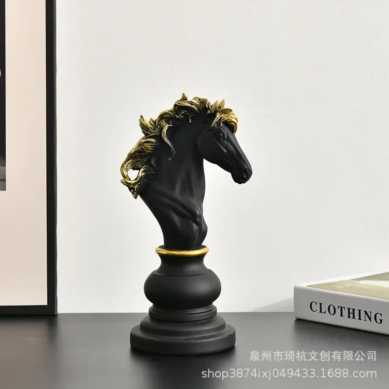 

International Chess Resin Decorative Ornaments Home Interior Office Figurines King Queen Knight Statue Collection Objects