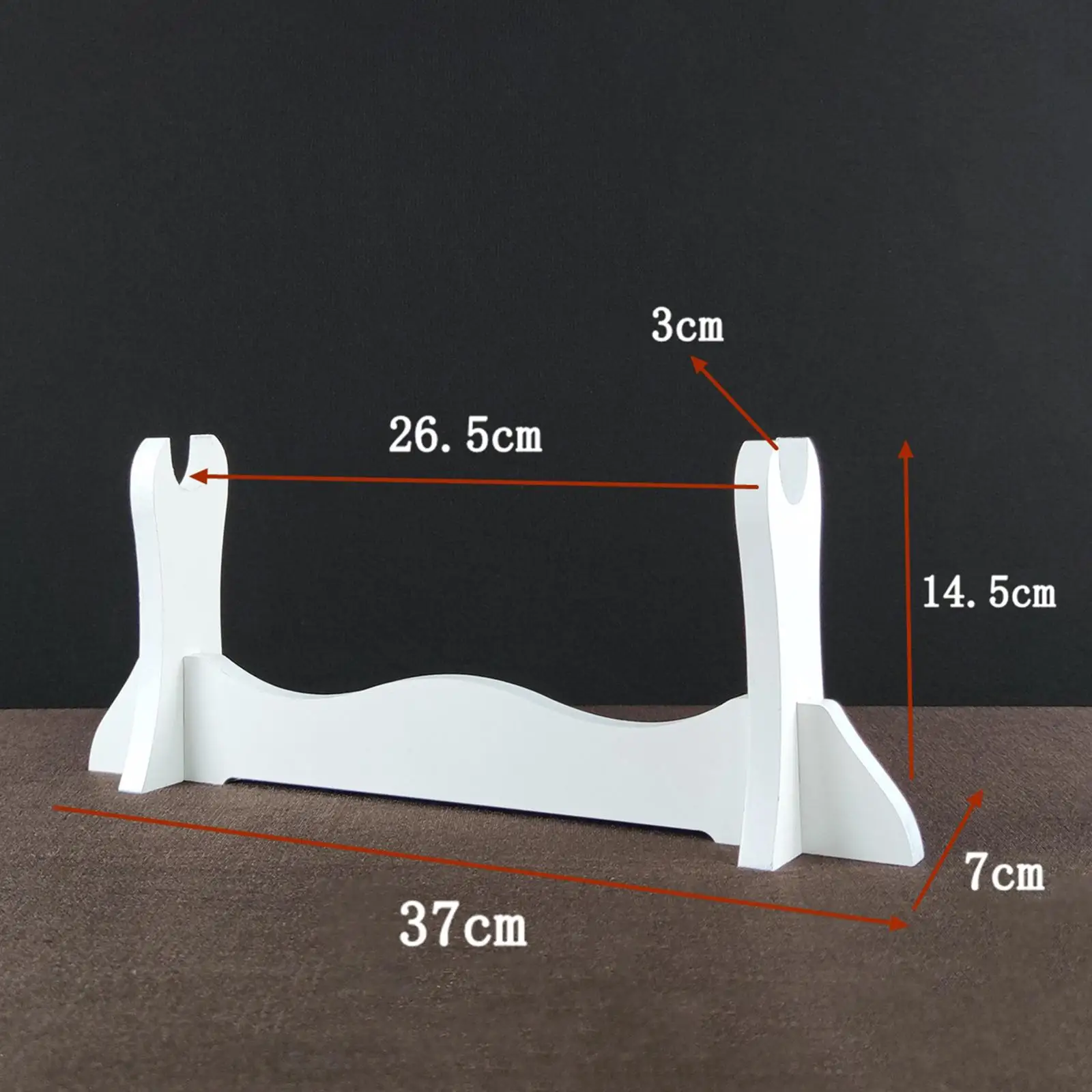 Sword Flute Tabletop Display Stand Chinese Flute Rack Wood Density Board for Sword Enthusiasts