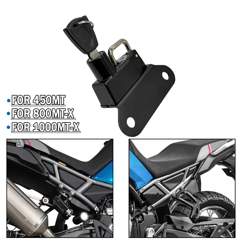 FOR CFMOTO  450MT MT450 Motorcycle Helmet Lock Kit Helmets Security Anti-Theft Lock Rust-Proof Aluminum 800MT-X 1000MT-X