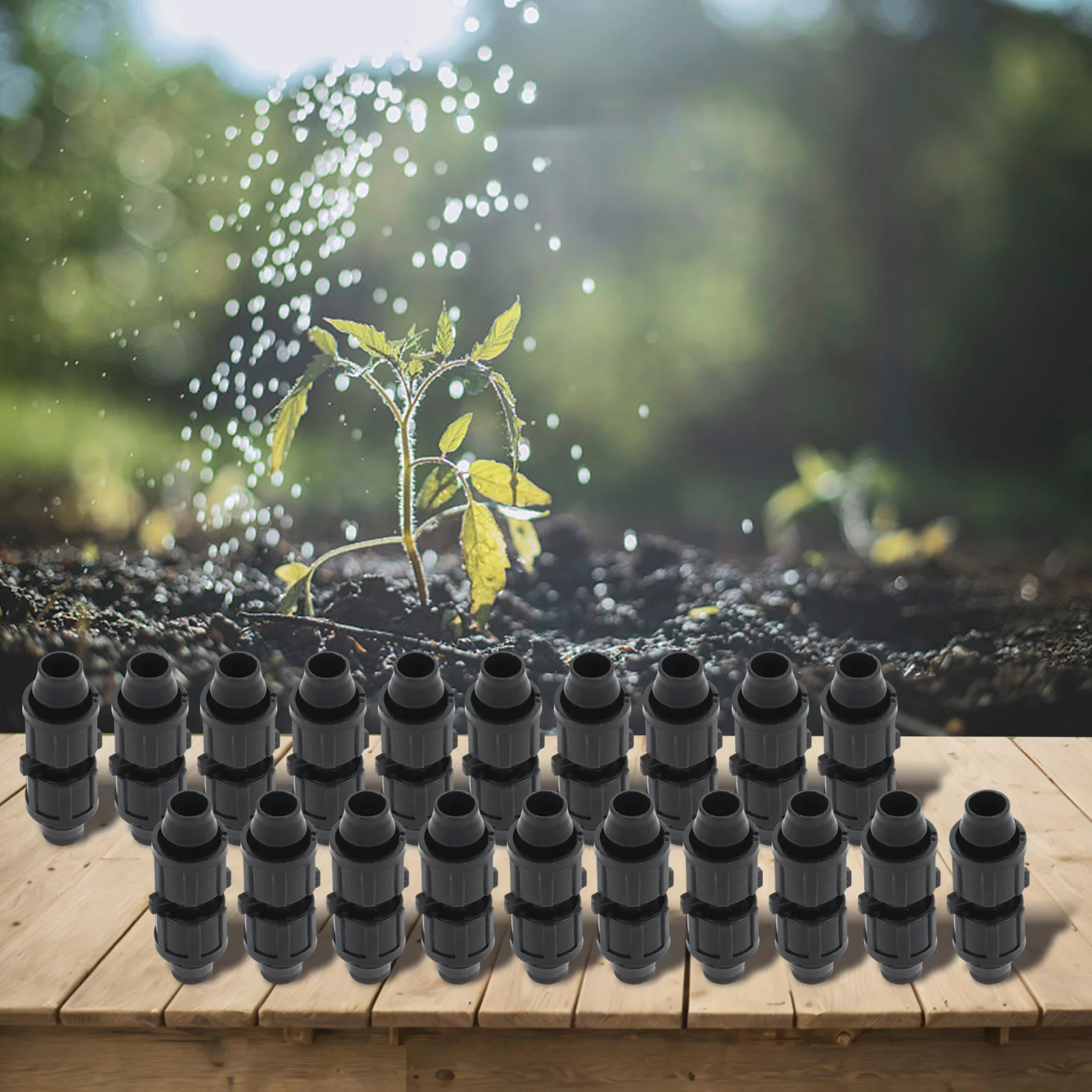 20 Pack PE Drip Tape Coupling for Seamless Integration into Existing Drip Irrigation Lines with Stable Flow Path and Firm Seal