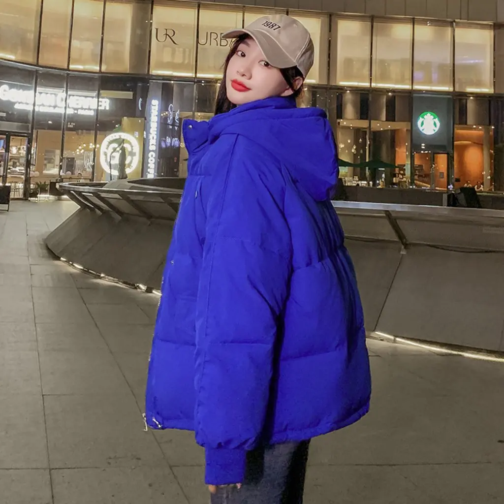

Women's Korean Style Short down Cotton Outwear Loose Fit for Autumn And Winter Thickened Bread Style Upperwear New