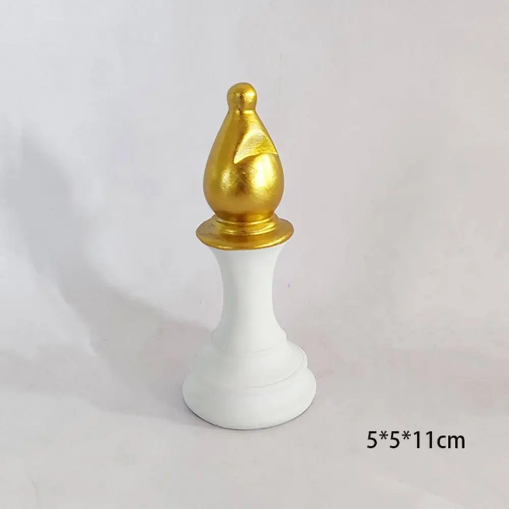 High Quality Resin International Chess Ornaments Black White Collection Objects King Height Chess Chess Games Statue Home Decor