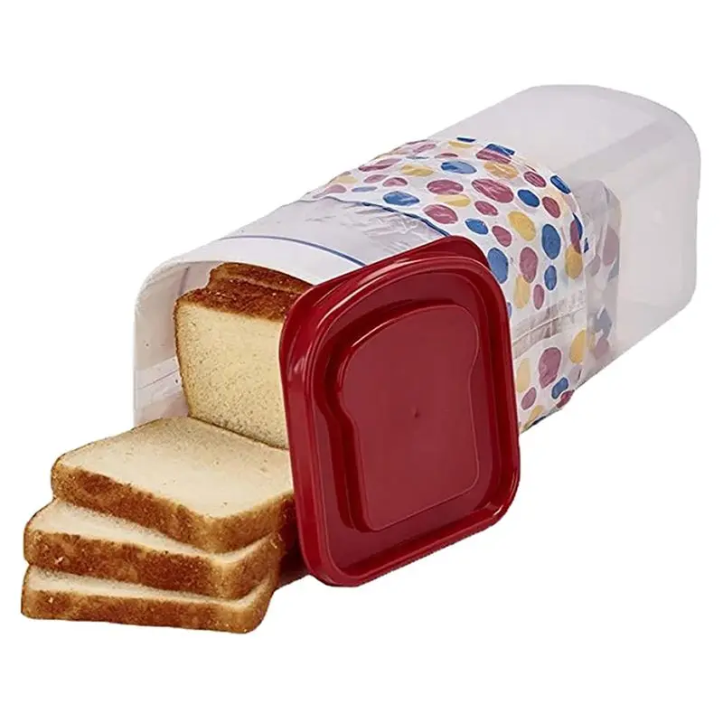 Transparent Bread Box Plastic Fresh-Keeping Toast Storage Holder With Lid Bread Crisper Bread Storage Container, Easy Install D