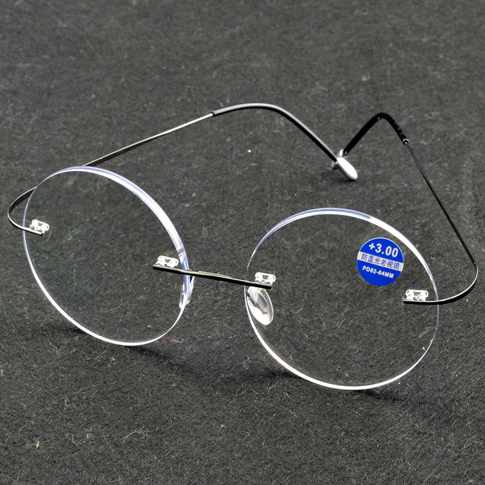 

Прогрессивные мультифокальные очки для чтения для мужчин, тонкая полуоправа, защита от синего света, деловые металлические очки, мультифокусные очки для чтения +1.0-+4.0