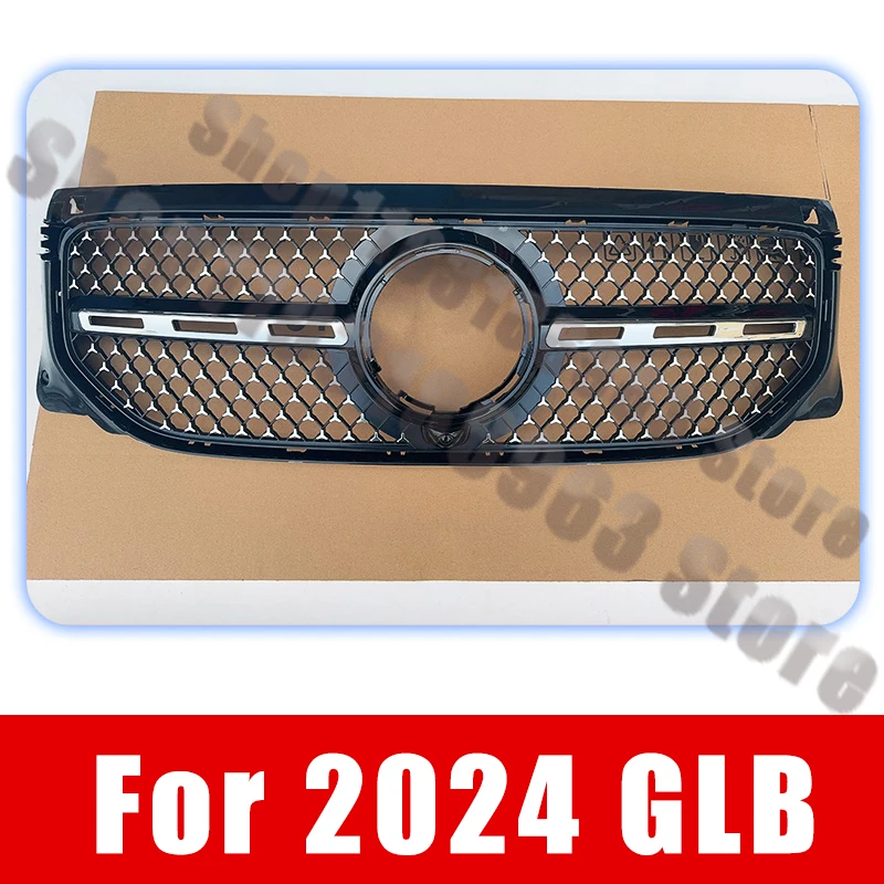 

For Mercedes Benz GLB220 GLB200 GLB180 GT AMG Diamond Style Front Grille Racing Bumper Grill Facelift Style Facelift