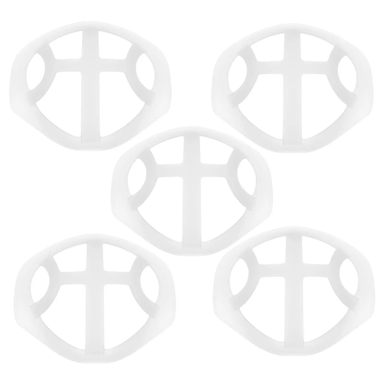 

5Pcs Mask Bracket Silicone Inner Support Comfortable Breathing Spacer Frame for Disposable Masks Reusable Mask Breathing