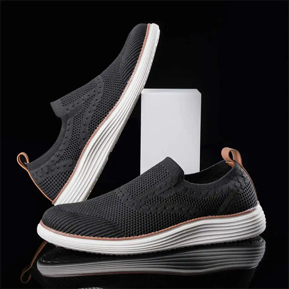 40-47 Breathable Man's Shoes Black Woven Tennis Boot Sneakers Original Sport Snearkers Outings Clearance Sneackers Tenni
