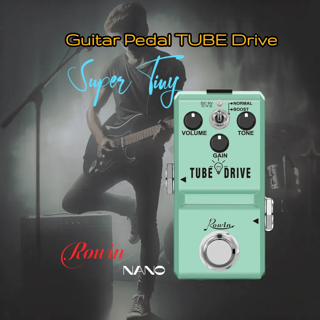 Rowin Pedal Para Guitarra Super Tiny Effects NANO Flanger Booster Frenzy Compressor Tremolo Tube Drive Overdrive Bass Dumbler