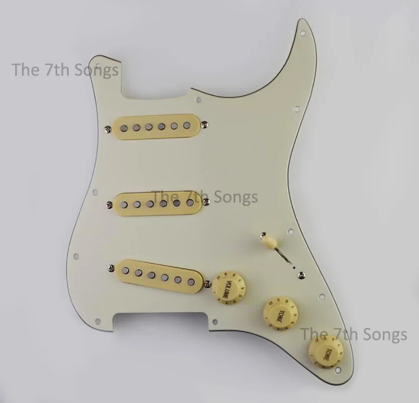 1969 Alnico 5 11 Holes ST Guitar Loaded Pickguard SSS Alnico V CS 69 Pickup Guitar Wiring Multiple Colors Pre-wired