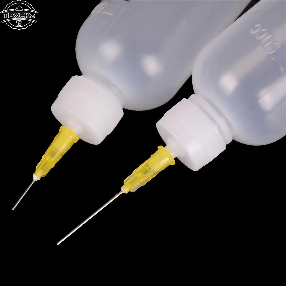 50ML New Plastic Dispensing Bottle with Syringe Needle Multifunction Glue Alcohol Paint Bottle DIY Model Making