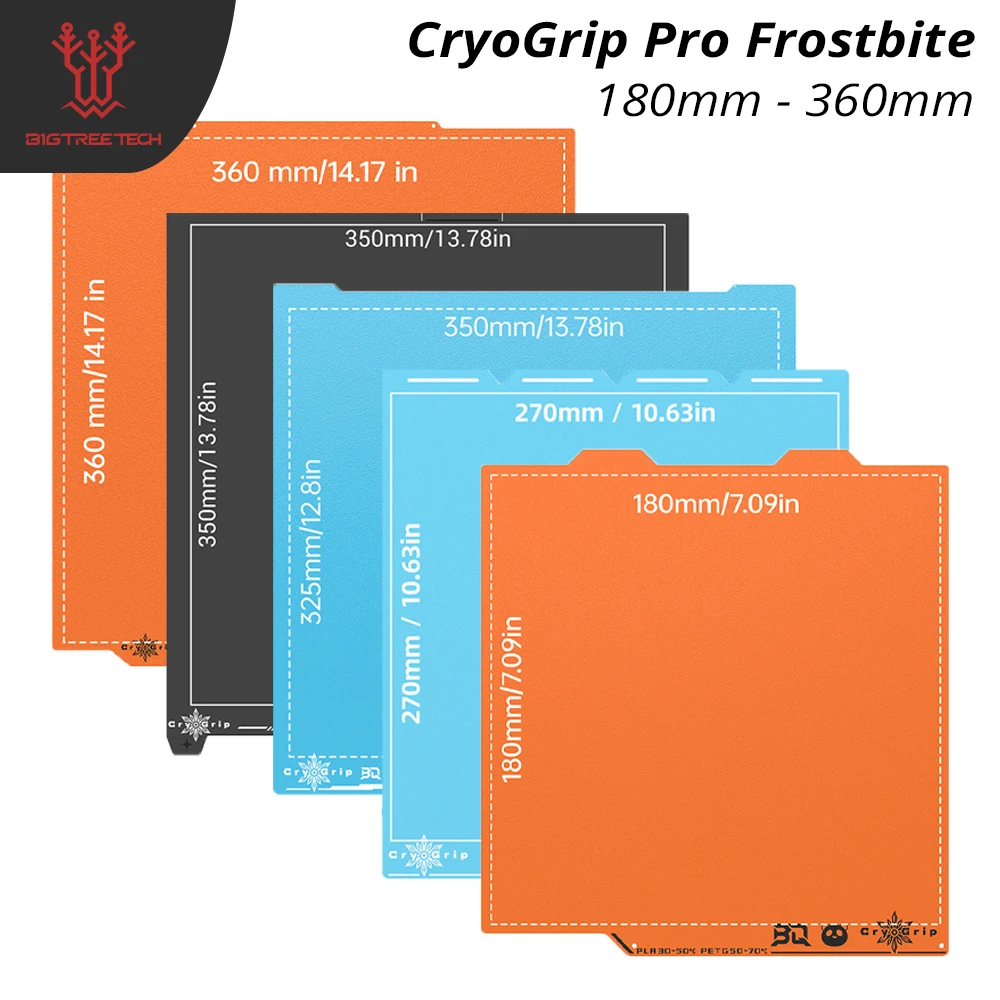 

BIGTREETECH CryoGrip Pro Frostbite Build Plate Spring Steel Sheet For Bambulab Snapmaker Prusa ELEGOO Voron Kobra Ender3